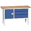 Bott Verso Storage Benches - 1500mm With Cupboard & 3 Drawers