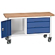 Bott Verso Mobile Storage Benches - 1500mm Cupboard With 3 Drawer