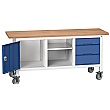 Bott Verso Mobile Storage Benches - 1750mm With 3 Drawers With Cupboard