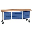 Bott Verso Mobile Storage Benches - 2000mm With 9 Drawers
