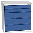 Bott Verso Drawer Cabinets - 800mm Wide x 800mm High - 5 Drawers