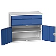 Bott Verso Drawer Cabinets - 1050mm Wide x 900mm High - 2 Drawers With Cupboard