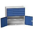 Bott Verso Drawer Cabinets - 1050mm Wide x 1000mm High - 4 Drawers With Cupboard