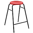 Globe Red Classroom Stool Black Frame