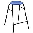 Globe Blue Classroom Stool Black Frame