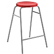 Globe Red Classroom Stool Grey Frame