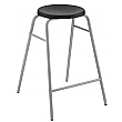 Globe Black Classroom Stool Grey Frame