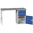 Bott Verso Pedestal Benches - 525mm Pedestal With Cupboard & 2 Drawers