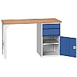 Bott Verso Pedestal Benches - 525mm Pedestal With Cupboard & 2 Drawers