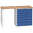 Bott Verso Pedestal Benches - 800mm Pedestal With 7 Drawers