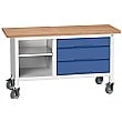 Bott Verso Mobile Storage Benches - 1500mm With 3 Wide Drawers