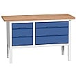 Bott Verso Storage Benches - 1500mm With 6 Drawers