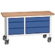 Bott Verso Mobile Storage Benches - 1500mm With 6 Drawers