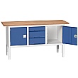 Bott Verso Storage Benches - 1750mm With 2 Cupboards & 3 Drawers