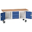 Bott Verso Mobile Storage Benches - 1750mm With 2 Cupboards & 3 Drawers