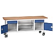 Bott Verso Mobile Storage Benches - 2000mm With 2 Cupboards & 2 Drawers