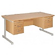 NEXT DAY Commerce II Rectangular Desk With Double