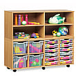 Open Storage Unit With 4 Compartments