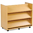 Library Unit With 3 Angled & 3 Horizontal Shelves