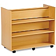 Library Unit With 3 Angled & 3 Horizontal Shelves