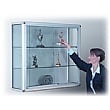 Wall Mounted Glass Display Cabinet with Sliding Door