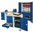 Bott Verso Mobile Storage Benches - 1250mm With Cupboard & 3 Drawers