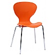 Curve Polypropylene Bistro Chair Bright Orange