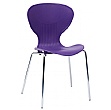 Curve Polypropylene Bistro Chair Bright Purple