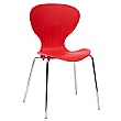 Curve Polypropylene Bistro Chair Red