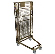 4 Sided Mesh A-Base Nestable Roll Pallets - Gold Passivated