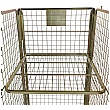 4 Sided Mesh A-Base Nestable Roll Pallets - Gold Passivated