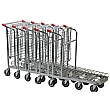 Nestable Stock Trolley With Folding Shelf