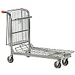 Nestable Stock Trolley With Folding Basket