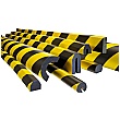 TRAFFIC-LINE Yellow/Black Adhesive Impact Protection For Edges - 1 Metre