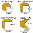 TRAFFIC-LINE Yellow/Black Adhesive Impact Protection For Edges - 1 Metre