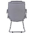 Fiji Leather Faced Visitor Chair - Grey
