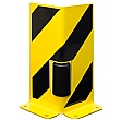 Black Bull Steel Pallet Racking Protectors With Guide Rollers - Right Angle