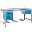 Taurus Utility Workbench With Single Drawer And Three Drawer Pedestals