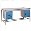 Taurus Utility Workbench With Fixed Cupboard And Three Drawer Pedestal