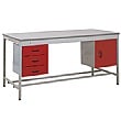 Taurus Utility Workbench With Fixed Cupboard And Three Drawer Pedestal