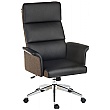 Elegance High Back Leather Look Executive Chair Black