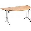 NEXT DAY Unite Semi Circular Chrome Folding Tables