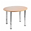 NEXT DAY Unite II Round Chrome Tubular Leg Tables