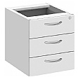 Commerce II White Fixed Pedestals