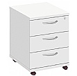 Commerce II White Low Mobile Pedestals