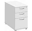 Commerce II White Desk High Pedestals