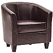 Paisley Bonded Leather Tub Chair