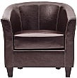 Paisley Bonded Leather Tub Chair