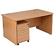 NEXT DAY Karbon K2 Rectangular Panel End Office Desks with Under Desk Mobile Pedestal