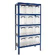 Value Shelving Bay With 12 x 24 Litre Really Useful Boxes